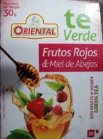 İçindeki şeker miktarı Té Verde Frutos Rojos & Miel de Abejas