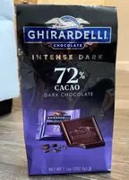 Suhkru kogus sees Intense Dark 72% Cacao Dark Chocolate
