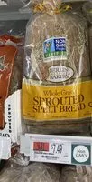 चीनी की मात्रा Berlin natural bakery, whole grain sprouted spelt bread