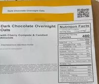 Suhkru kogus sees Dark chocolate Overnight Oats