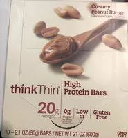 Zuckermenge drin Creamy peanut butter high protein bars