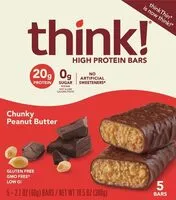 Zuckermenge drin High protein chunky peanut butter bars