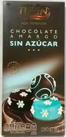 चीनी की मात्रा Chocolate amargo sin azúcar