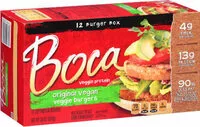 İçindeki şeker miktarı Original veggie burgers