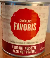 Sucre et nutriments contenus dans Chocolats favoris