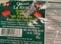 Suhkru kogus sees Queso