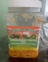 Suhkru kogus sees Curtido de repollo y vegetales fresco