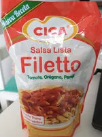 Sokerin määrä sisällä Cica Salsa Lista Filetto