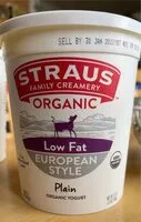 入っている砂糖の量 Organic low-fat European style plain yogurt