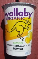 Suhkru kogus sees Wallaby organic, organic lowfat yogurt, lemon