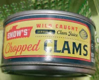 İçindeki şeker miktarı Chopped clams in clam juice