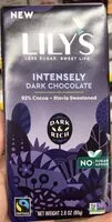 Quantité de sucre dans Dark chocolate