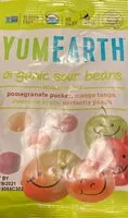 Jumlah gula yang masuk Yumearth naturals sour beans