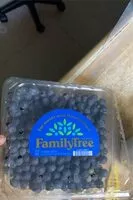 Amount of sugar in Blueberries