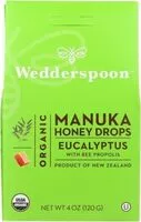 Amount of sugar in Organic Manuka Honey Drops Eucalyptus with Bee Propolis
