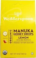 Amount of sugar in Organic manuka honey drops lemon + bee propolis