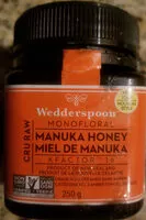 Amount of sugar in Wedderspoon Monofloral KFactor 16 Manuka Honey