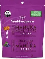 Amount of sugar in Organic manuka honey pops for kids grape count