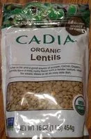 Quantité de sucre dans Organic Lentils