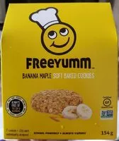 入っている砂糖の量 Biscuits aux bananes et érable