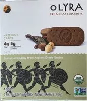 入っている砂糖の量 Breakfast biscuit hazelnut carob