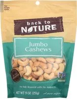 Jumlah gula yang masuk Sea salt roasted jumbo cashews nuts