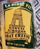 Jumlah gula yang masuk La Bonne Vie garlic and herb goat cheese