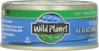 Sokerin määrä sisällä Wild albacore tuna no salt added