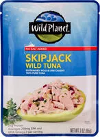 Sokerin määrä sisällä No salt added skip jack wild tuna