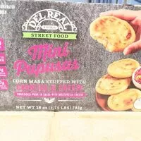 入っている砂糖の量 Mini Pupusas: carnitas & cheese