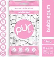 Sugar and nutrients in Pur gum