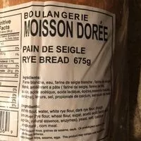 中的糖分和营养成分 Moisson doree