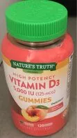 İçindeki şeker miktarı High Potency Vitamin D3 Gummies
