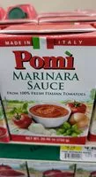 चीनी की मात्रा Marinara sauces - Pomi