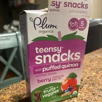 İçindeki şeker miktarı Teensy snacks with puffed quinoa