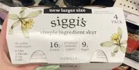 入っている砂糖の量 Vanilla Simple Ingredient Skyr