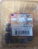 Amount of sugar in blueberries