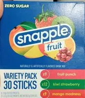 入っている砂糖の量 Snapple Fruit drink mix