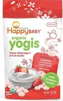 Quantité de sucre dans Organic yogis freezedried yogurt fruit snacks strawberry