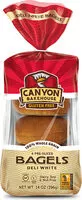 Suhkru kogus sees Canyon Bakehouse 100% Whole Grain Deli White Bagels