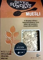 Cantidad de azúcar en Seven sundays, unsweetened bircher muesli