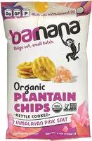 चीनी की मात्रा Organic plantain chips himalayan pink salt ounce salty