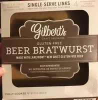 Suhkur ja toitained sees Gilbert s craft sausages