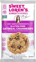 İçindeki şeker miktarı Gluten Free Oatmeal Cranberry Cookie Dough