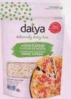 入っている砂糖の量 Mozza vegan cheese