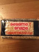 Sucre et nutriments contenus dans Sesame snaps