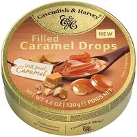 含糖量 Cavendish & Harvey - Caramel Filled Caramel Drops, 4.5oz (130g) Tin