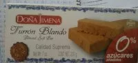 चीनी की मात्रा Turrón blando
