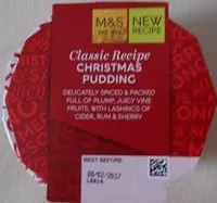 Amount of sugar in Christmas Pudding