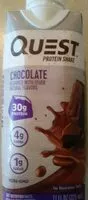 Suhkur ja toitained sees Quest protein shake chocolate flavoured